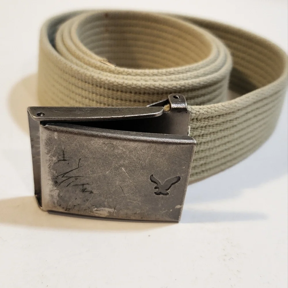American Eagle Outfitters Kaki Men's Canvas Belt Size M